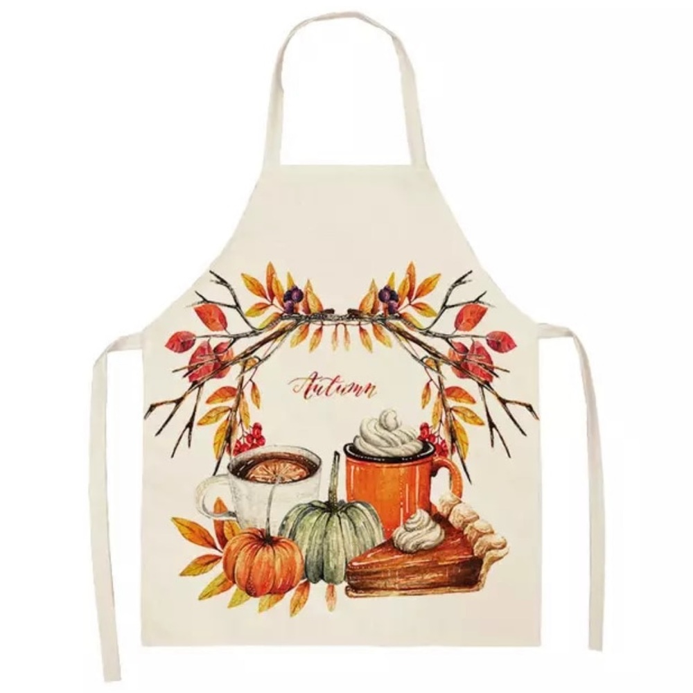 Fall Autumn Pumpkin Spice Pie Thanksgiving Kitchen Cooking Apron